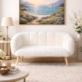Atelier Del Sofa Lotus Sofá de 2 plazas Blanco